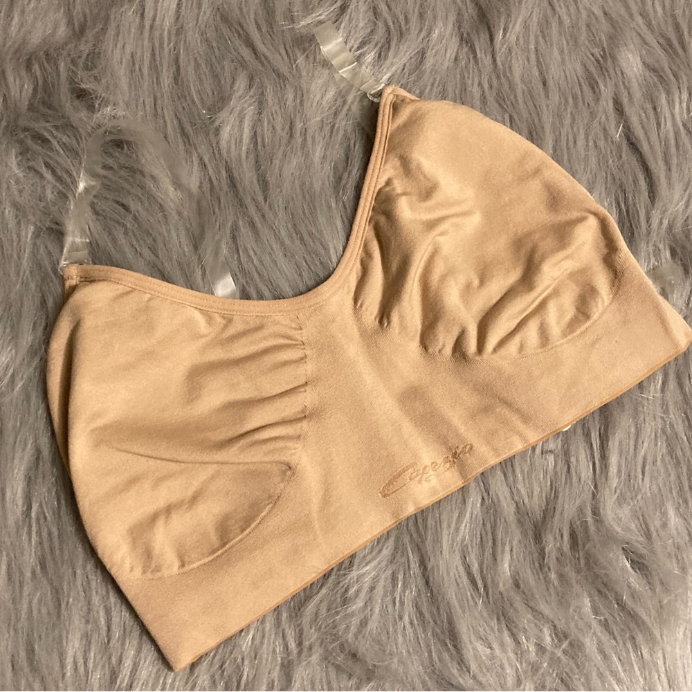 🐝 5/$18 CAPEZIO Dance Bra For Low Back Leotards + Free Toe Pads